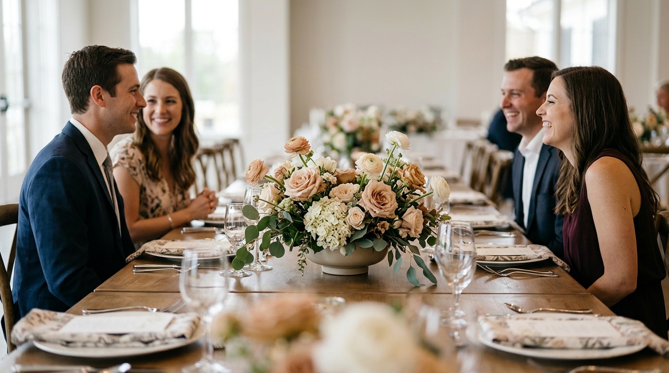 Floral Centerpiece Height Guide: Keep Sightlines Clear